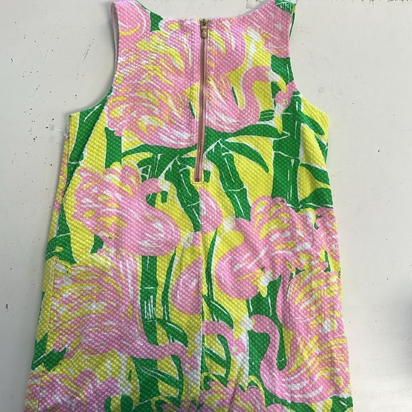 Lilly Pulitzer Fan Dance Flamingo Shift Dress 10/12 - Picture 3 of 6